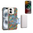 For iPhone 16 Plus Denior A18 Paint MagSafe Phone Case(Butterflies) - iPhone 16 Plus Cases by Denior | Online Shopping South Africa | PMC Jewellery | Buy Now Pay Later Mobicred