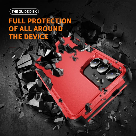For Samsung Galaxy S25 5G TPU + PC Shockproof Protective Phone Case(Red + Black)