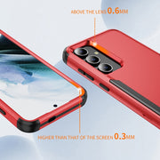 For Samsung Galaxy S25 5G TPU + PC Shockproof Protective Phone Case(Red + Black)