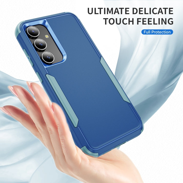 For Samsung Galaxy S25 5G TPU + PC Shockproof Protective Phone Case(Royal Blue + Grey Green)