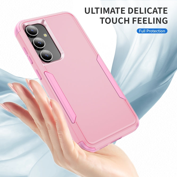 For Samsung Galaxy S25+ 5G TPU + PC Shockproof Protective Phone Case(Pink)