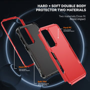 For Samsung Galaxy S25+ 5G TPU + PC Shockproof Protective Phone Case(Red + Black)