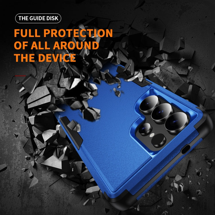 For Samsung Galaxy S25 Ultra 5G TPU + PC Shockproof Protective Phone Case(Royal Blue + Black)