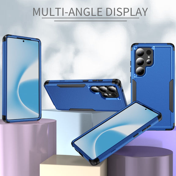 For Samsung Galaxy S25 Ultra 5G TPU + PC Shockproof Protective Phone Case(Royal Blue + Black)