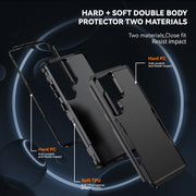 For Samsung Galaxy S25 Ultra 5G TPU + PC Shockproof Protective Phone Case(Black)