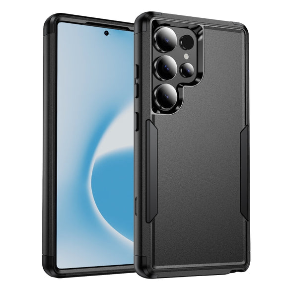For Samsung Galaxy S25 Ultra 5G TPU + PC Shockproof Protective Phone Case(Black)