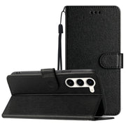 For Samsung Galaxy S25 5G Silk Texture Horizontal Flip Leather Phone Case(Black)