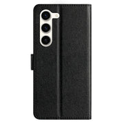 For Samsung Galaxy S25 5G Silk Texture Horizontal Flip Leather Phone Case(Black)