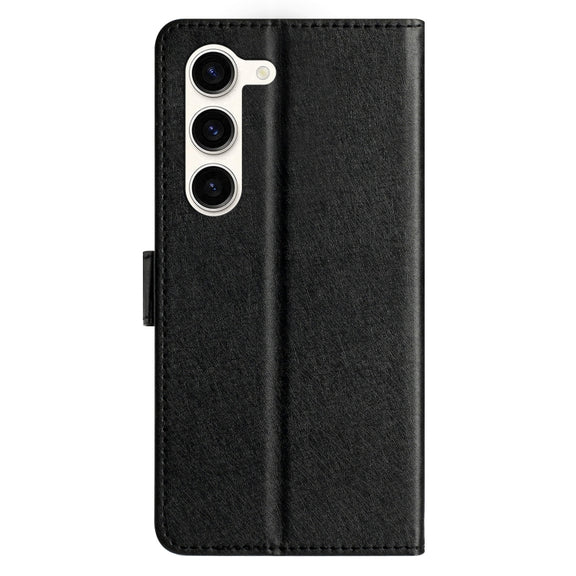 For Samsung Galaxy S25 5G Silk Texture Horizontal Flip Leather Phone Case(Black)