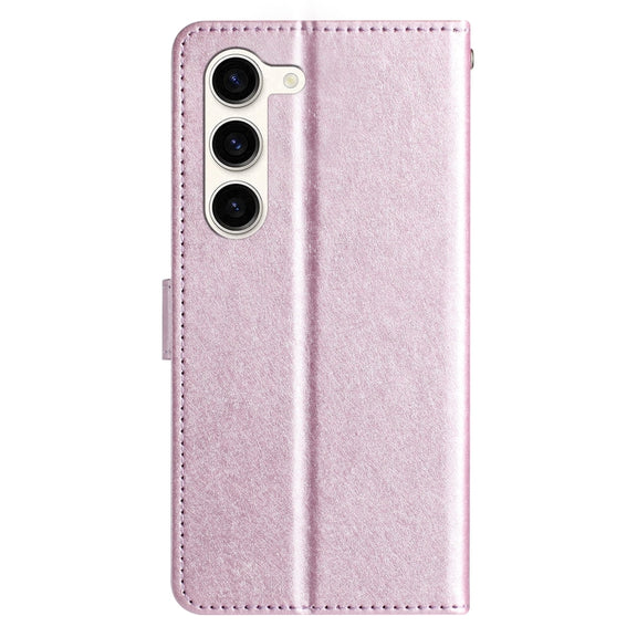 For Samsung Galaxy S25 5G Silk Texture Horizontal Flip Leather Phone Case(Rose Pink)