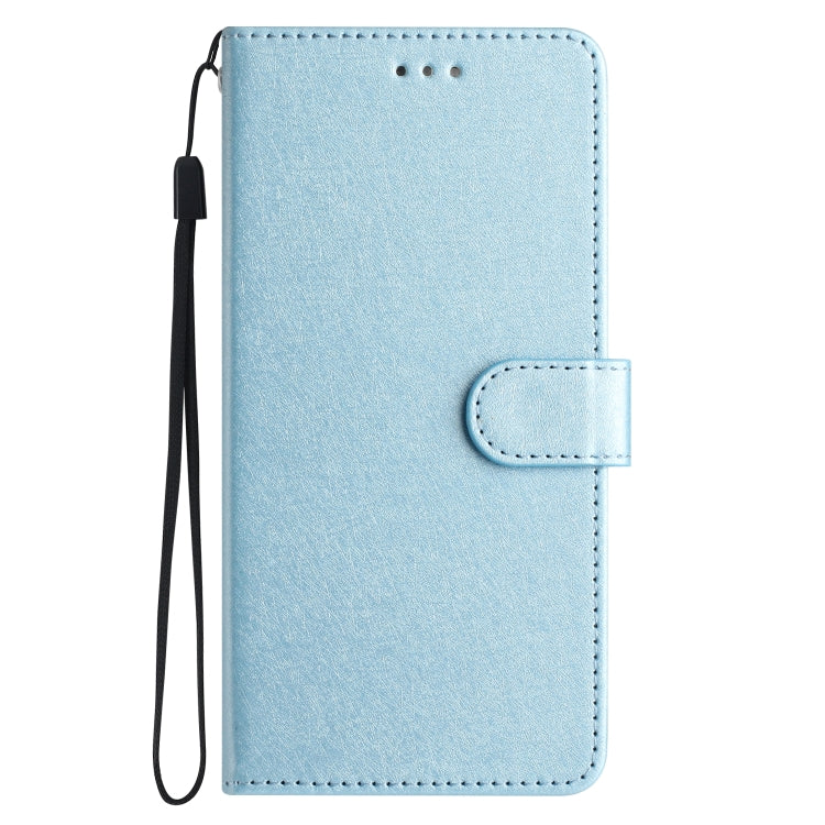 For Samsung Galaxy S25+ 5G Silk Texture Horizontal Flip Leather Phone Case(Light Blue)