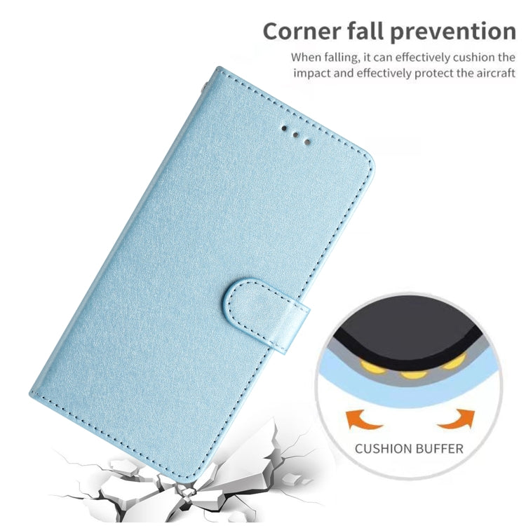 For Samsung Galaxy S25+ 5G Silk Texture Horizontal Flip Leather Phone Case(Light Blue)