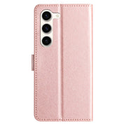For Samsung Galaxy S25+ 5G Silk Texture Horizontal Flip Leather Phone Case(Rose Gold)