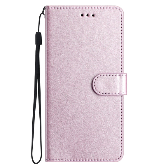 For Samsung Galaxy S25+ 5G Silk Texture Horizontal Flip Leather Phone Case(Rose Pink)