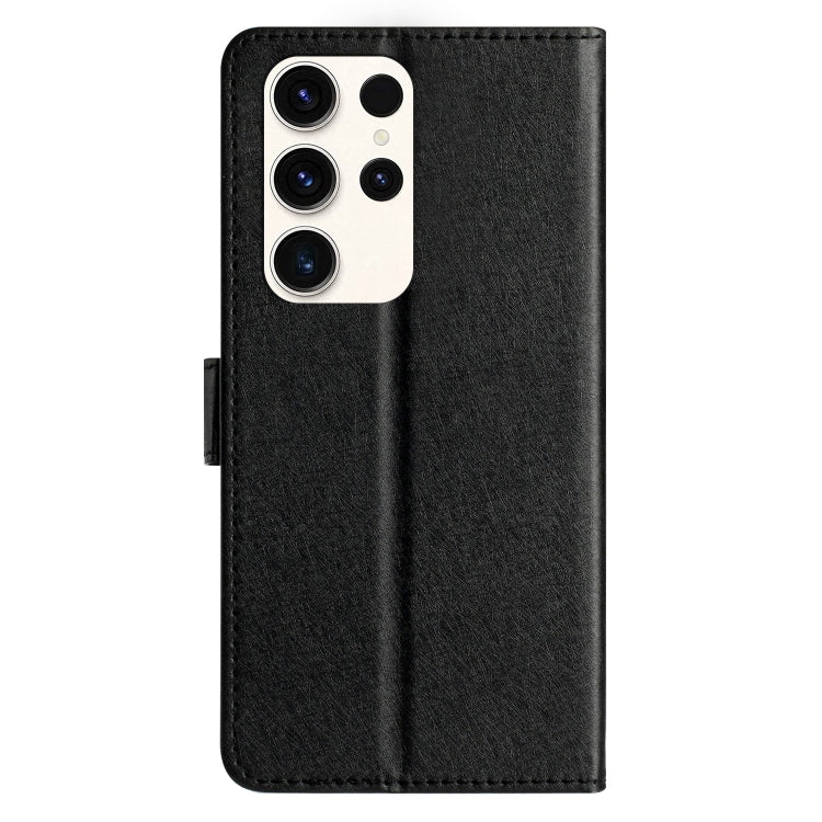 For Samsung Galaxy S25 Ultra 5G Silk Texture Horizontal Flip Leather Phone Case(Black)