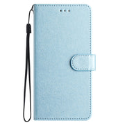 For Samsung Galaxy S25 Ultra 5G Silk Texture Horizontal Flip Leather Phone Case(Light Blue)