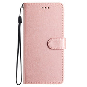 For Samsung Galaxy S25 Ultra 5G Silk Texture Horizontal Flip Leather Phone Case(Rose Gold)