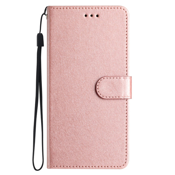 For Samsung Galaxy S25 Ultra 5G Silk Texture Horizontal Flip Leather Phone Case(Rose Gold)
