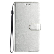 For Samsung Galaxy S25 Ultra 5G Silk Texture Horizontal Flip Leather Phone Case(Silver)