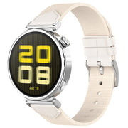 For Huawei Watch GT 5 41mm / GT 5 Pro 42mm Stitched Nylon Denim Watch Band(White)