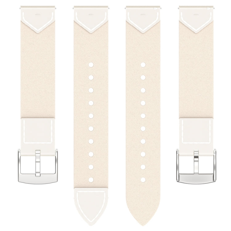 For Huawei Watch GT 5 41mm / GT 5 Pro 42mm Stitched Nylon Denim Watch Band(White)