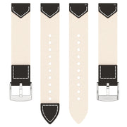 For Huawei Watch GT 5 41mm / GT 5 Pro 42mm Stitched Nylon Denim Watch Band(Black White)