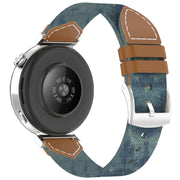 For Huawei Watch GT 5 41mm / GT 5 Pro 42mm Stitched Nylon Denim Watch Band(Denim Blue)