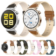 For Huawei Watch GT 5 41mm / GT 5 Pro 42mm Stitched Nylon Denim Watch Band(White)