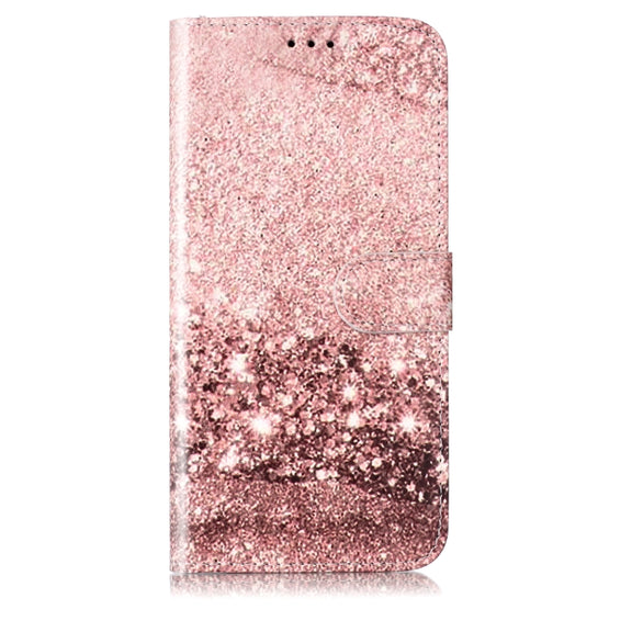 For Samsung Galaxy S25+ 5G Colored Drawing Marble Pattern Leather Phone Case(Rose Gold)