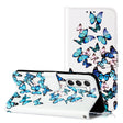 For Samsung Galaxy S25+ 5G Colored Drawing Marble Pattern Leather Phone Case(Little Blue Butterflies) - free shipping - PMC Jewellery - Order now!