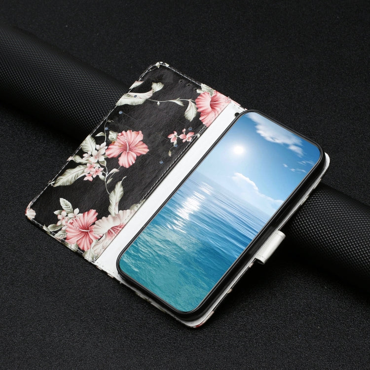 For Samsung Galaxy S25 Ultra 5G Colored Drawing Marble Pattern Leather Phone Case(Azalea)