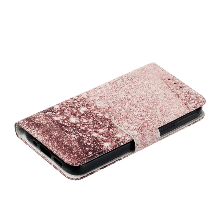 For Samsung Galaxy S25 Ultra 5G Colored Drawing Marble Pattern Leather Phone Case(Rose Gold)
