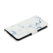 For Samsung Galaxy S25 Ultra 5G Colored Drawing Marble Pattern Leather Phone Case(White Marble)
