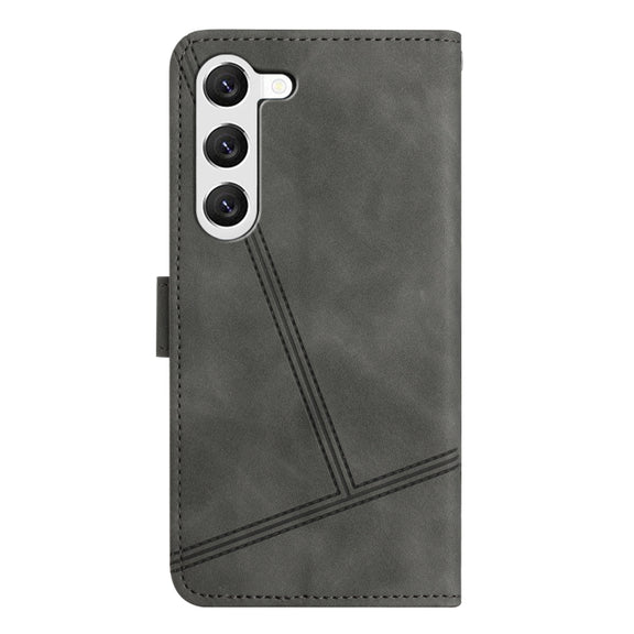 For Samsung Galaxy S25 5G Skin-feel Stitching Leather Phone Case(Grey)