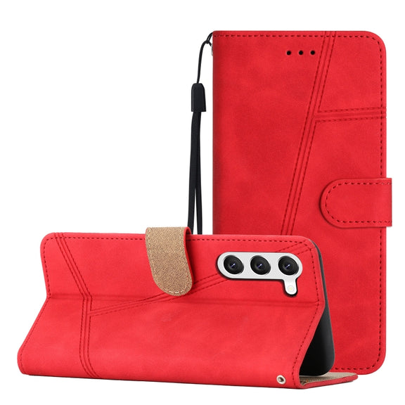 For Samsung Galaxy S25 5G Skin-feel Stitching Leather Phone Case(Red)
