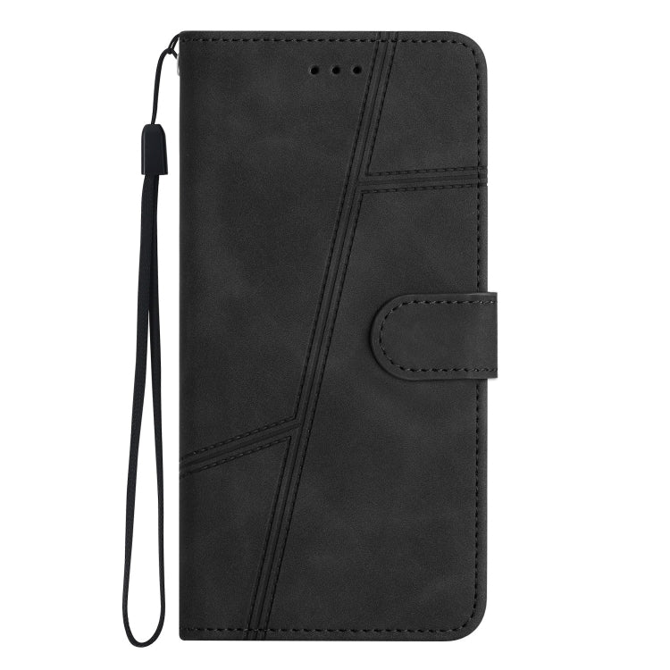 For Samsung Galaxy S25+ 5G Skin-feel Stitching Leather Phone Case(Black)