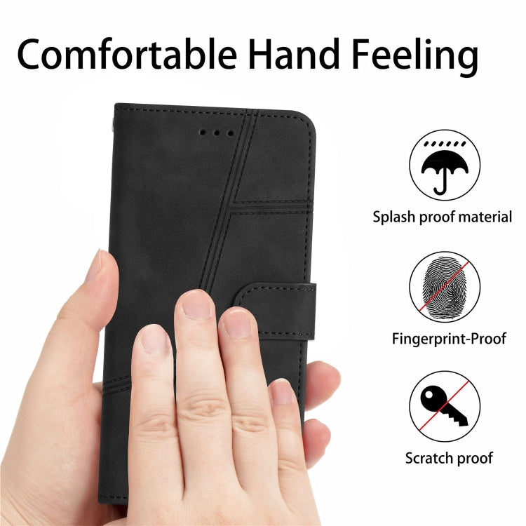 For Samsung Galaxy S25+ 5G Skin-feel Stitching Leather Phone Case(Black)