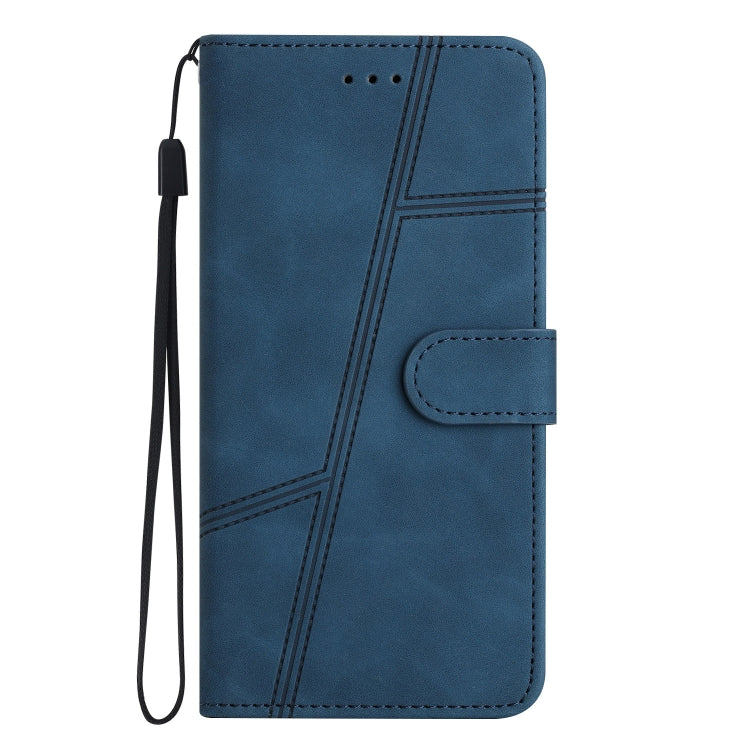 For Samsung Galaxy S25+ 5G Skin-feel Stitching Leather Phone Case(Blue)