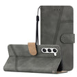 For Samsung Galaxy S25+ 5G Skin-feel Stitching Leather Phone Case(Grey) - free shipping - PMC Jewellery - Order now!