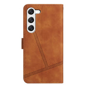 For Samsung Galaxy S25+ 5G Skin-feel Stitching Leather Phone Case(Brown)