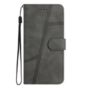 For Samsung Galaxy S25 Ultra 5G Skin-feel Stitching Leather Phone Case(Grey)