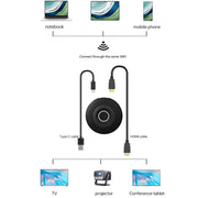 G127 4K 30Hz HD Wireless Display Dongle Adapter Same Screen Device(Black)