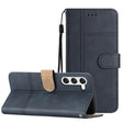 For Samsung Galaxy S25 5G Cowhide Texture Stitching Leather Phone Case(Dark Blue) - free shipping - PMC Jewellery - Order now!
