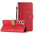 For Samsung Galaxy S25 5G Cowhide Texture Stitching Leather Phone Case(Red) - Galaxy S25 5G Cases by PMC Jewellery | Online Shopping South Africa | PMC Jewellery | Buy Now Pay Later Mobicred