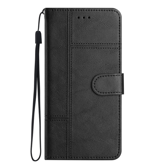 For Samsung Galaxy S25+ 5G Cowhide Texture Stitching Leather Phone Case(Black)
