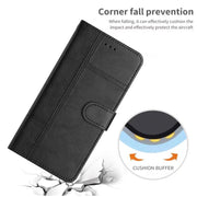For Samsung Galaxy S25+ 5G Cowhide Texture Stitching Leather Phone Case(Black)