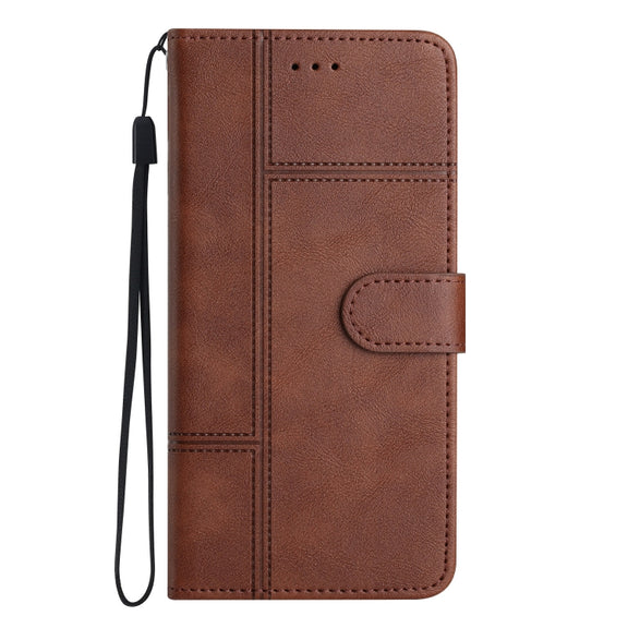 For Samsung Galaxy S25+ 5G Cowhide Texture Stitching Leather Phone Case(Coffee)