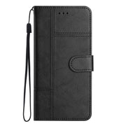For Samsung Galaxy S25 Ultra 5G Cowhide Texture Stitching Leather Phone Case(Black)
