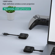 G128 1080P 60Hz Wireless HD Screen Projector Transmitter and Receiver Kit(Black)