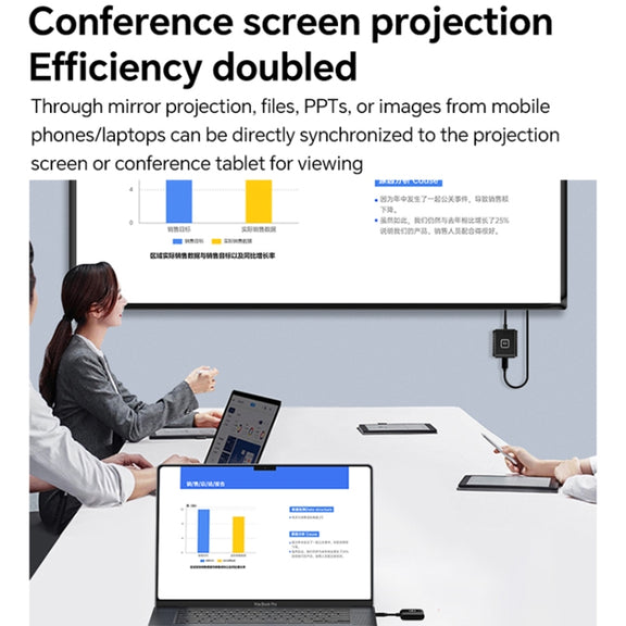 G128 1080P 60Hz Wireless HD Screen Projector Transmitter and Receiver Kit(Black)